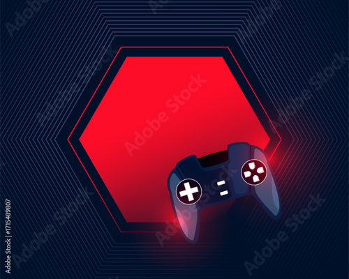 esport remote controller background with text space vetor