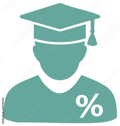 Graduate Discount Student Loan Tuition Cost Percentage Figure Symbol Illustration