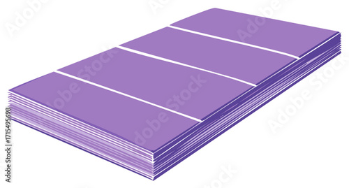 Stack of Purple Paper Sheets Divided by White Lines for Design Elements