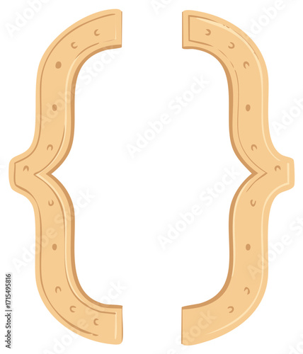 Ornate Decorative Braces Framing Empty Space
