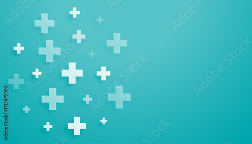 medic healthcare cross background with text space