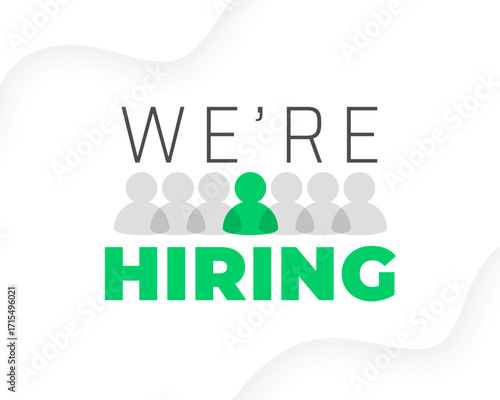 professional we are hiring poster for social media post