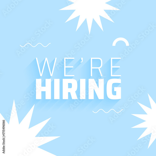 we're hiring job vacancy offer template design