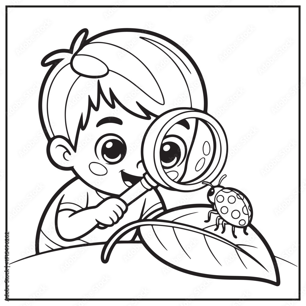Obraz premium Chibi Boy Coloring Pages