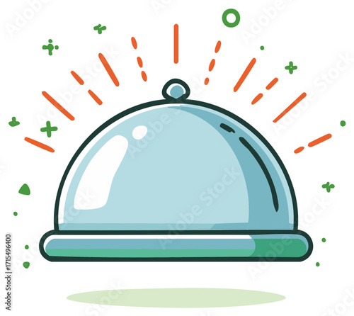 Cloche Covered Dish with Celebration Sparkles