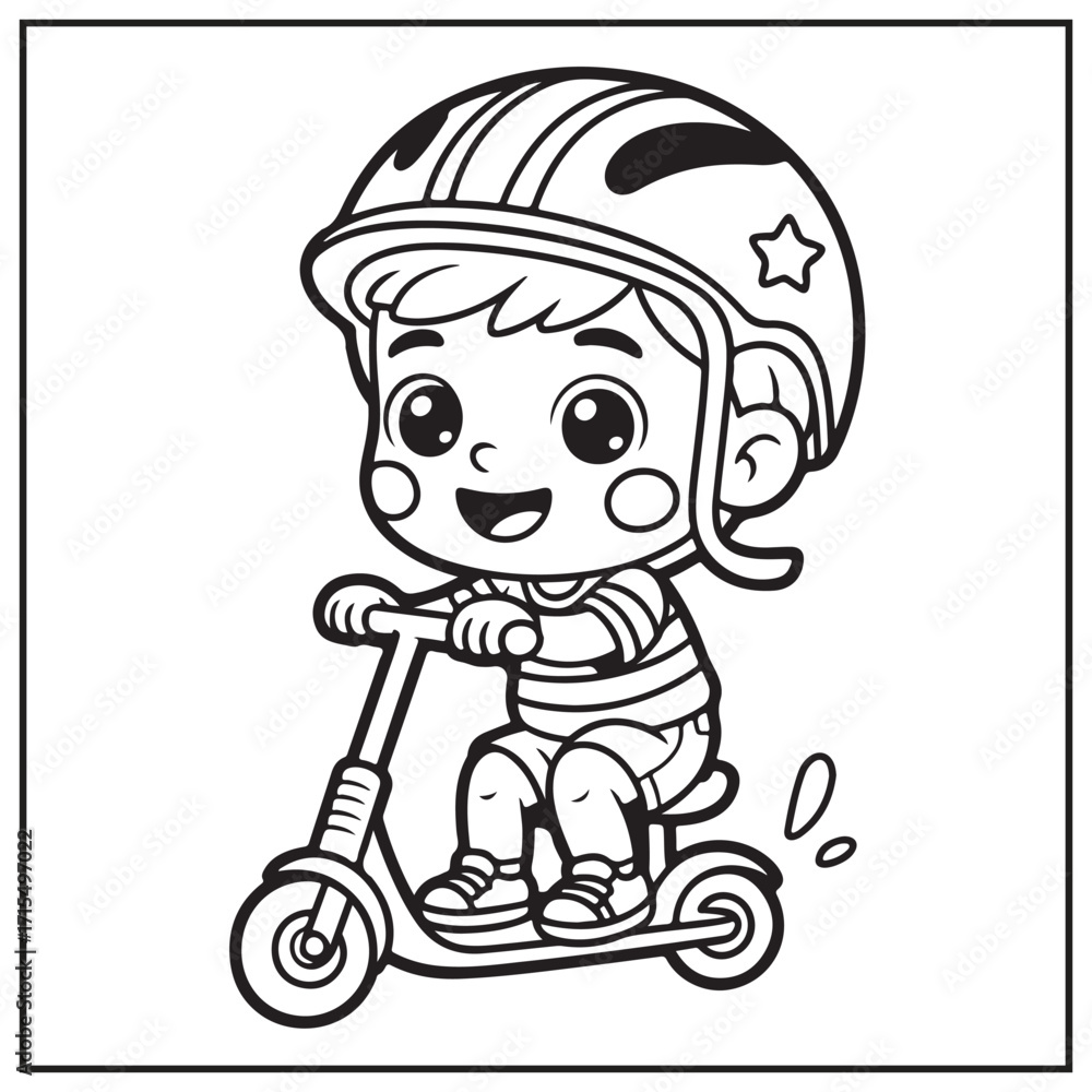 Obraz premium Chibi Boy Coloring Pages