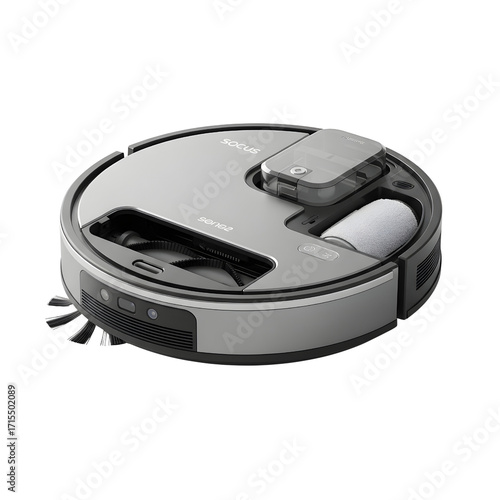 Robot vacuum cleaner for home cleaning isolated PNG with Transparent Background