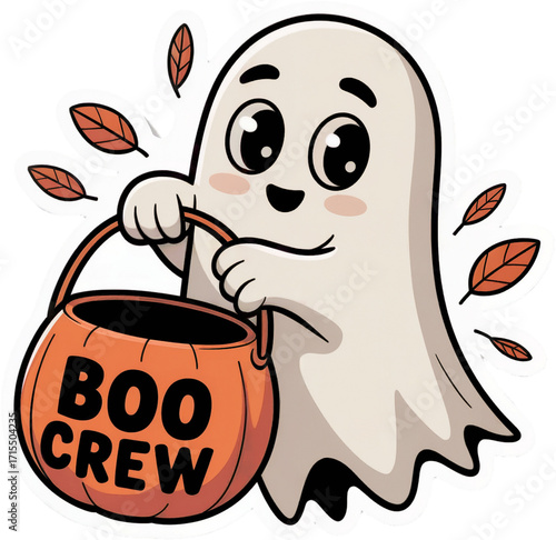 Obraz na plátně boo crew halloween cartoon, vector, illustration, face, halloween, head, monster