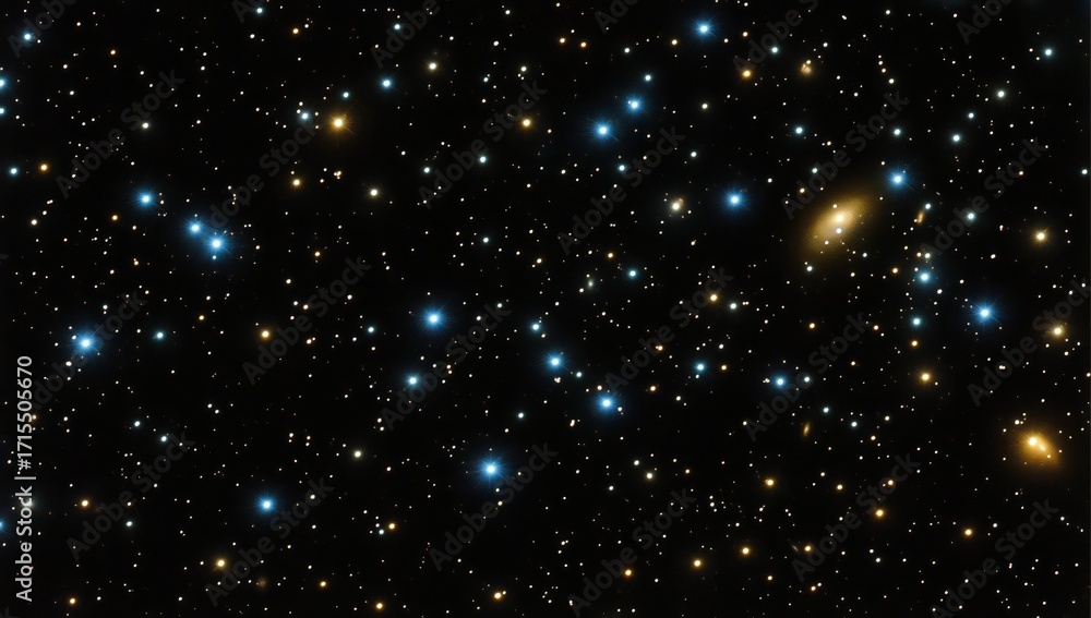 Fototapeta premium Deep space view featuring numerous stars and distant galaxies in a starfield