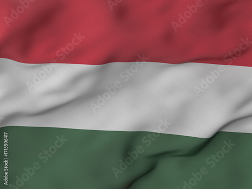 Wrinkled fabric Hungary flag