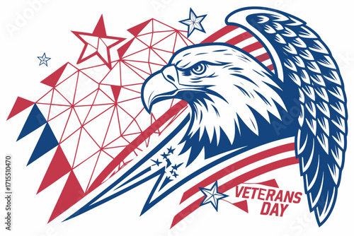 Patriotic Eagle Design Celebrating Veterans Day