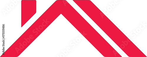 Vector art of minimalist house roof logo, representing home and shelter