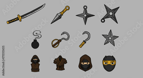 Icon set ninja