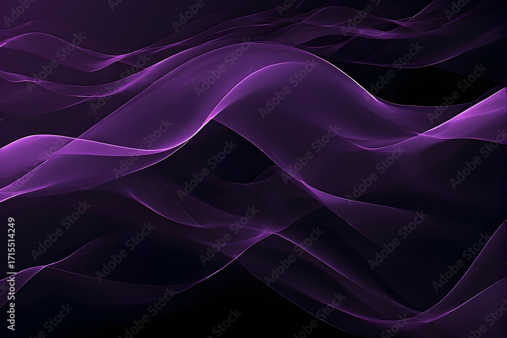 Obraz premium Elegant purple flowing waves create dynamic movement and add a touch of luxury and modern sophistication