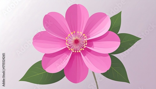 Pink flower, graphic design