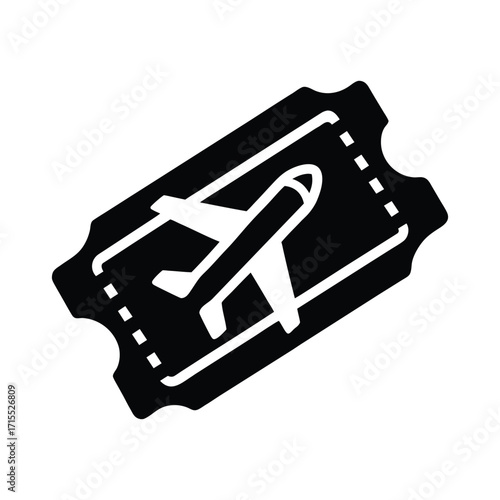 Travel Ticket Icon Vector Illustration