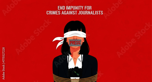 Blindfolded Journalist, Symbol of Impunity Against Crimes