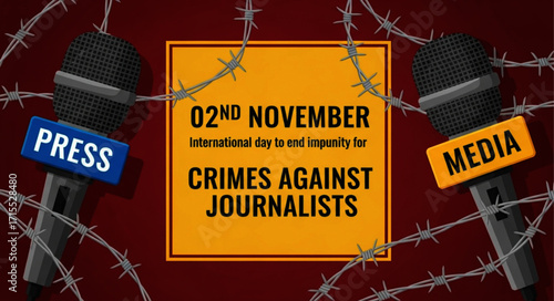 Two Microphones Entangled in Barbed Wire: International Day to End Impunity for Crimes Against Journalists