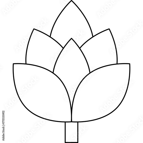 Artichoke single vector icon illustration