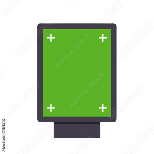 Digital Billboard Mockup with Green Screen Display.