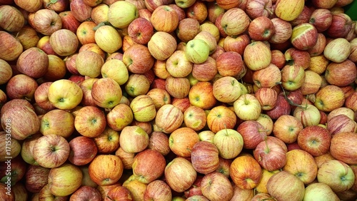Colorful apples, pile of apples