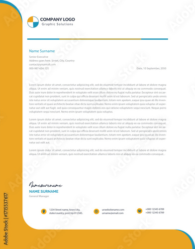 Creative and Modern simple letterhead template for company