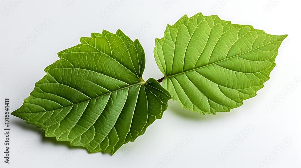 Fototapeta premium green leaf isolated on white