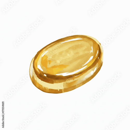 Gilded Lather gold soap isolated watercolor vector illustration svg