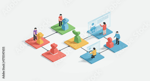 Elevated Strategic Planning: Premium Game Board Visualizing Hybrid Team Success