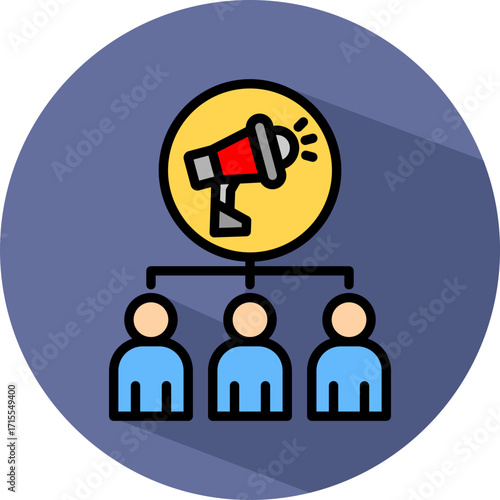 Pr Campaign lineal color icon