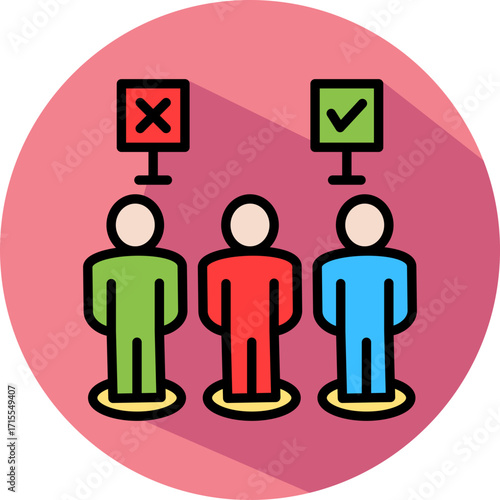 Public Perception lineal color icon