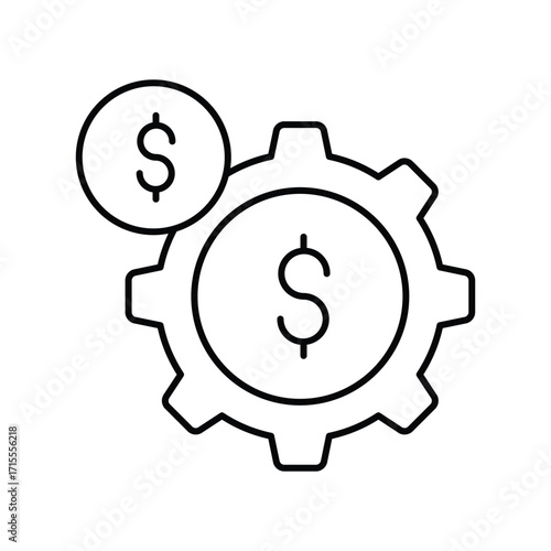 Asset Management thinline icon , vector, pixel perfect, illustrator file 
 