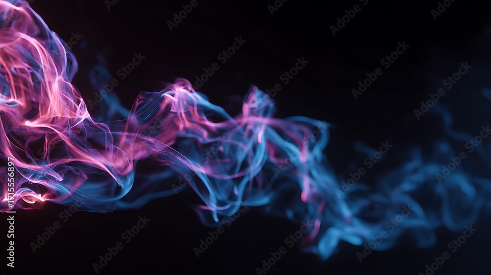 Fototapeta premium Abstract smoke background with pink and blue color for graphic design element