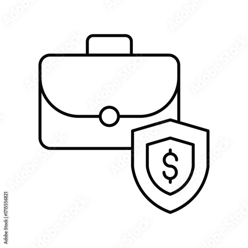 Business Insurance thinline icon , vector, pixel perfect, illustrator file 
