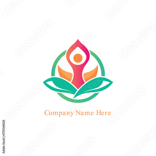 yoga logo design vector 