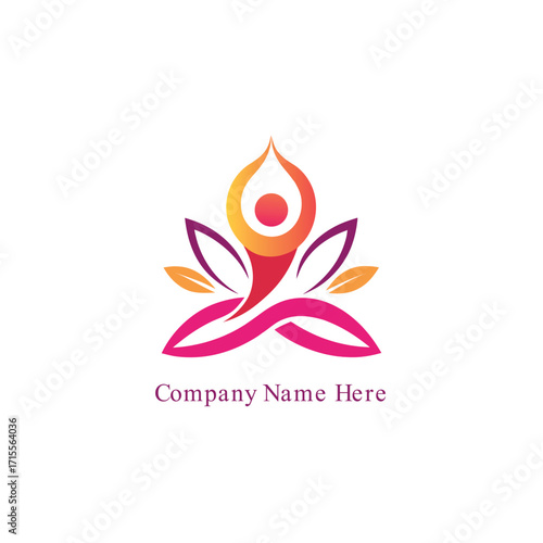 yoga logo design vector 