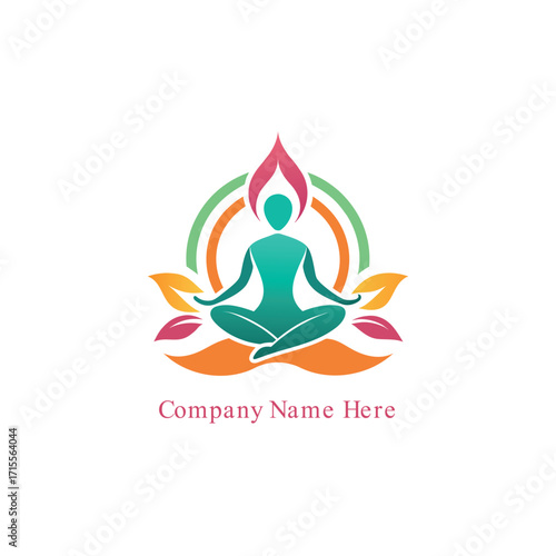 yoga logo design vector 