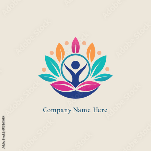yoga logo design vector 