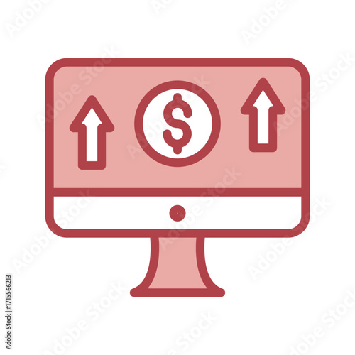 Online Investment duotone line icon , vector, pixel perfect, illustrator file 
