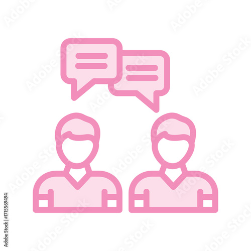 Business Conversation duotone line icon , vector, pixel perfect, illustrator file 
