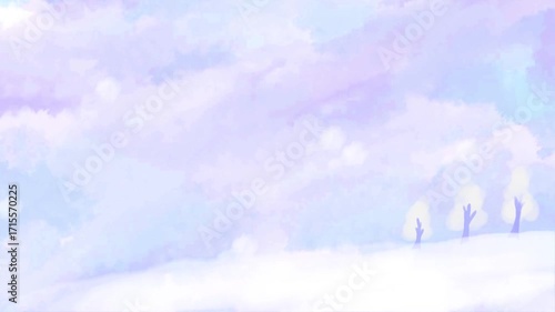 Cotton hat flying landscape, fanciful, art, fancy	