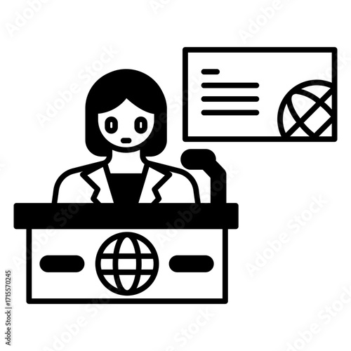 news anchor icon