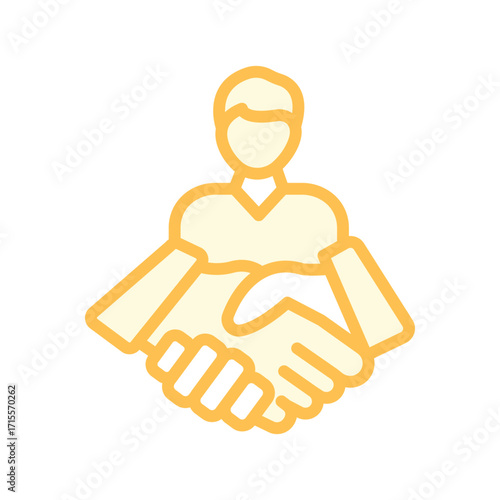 Business Partners duotone line icon , vector, pixel perfect, illustrator file 
 