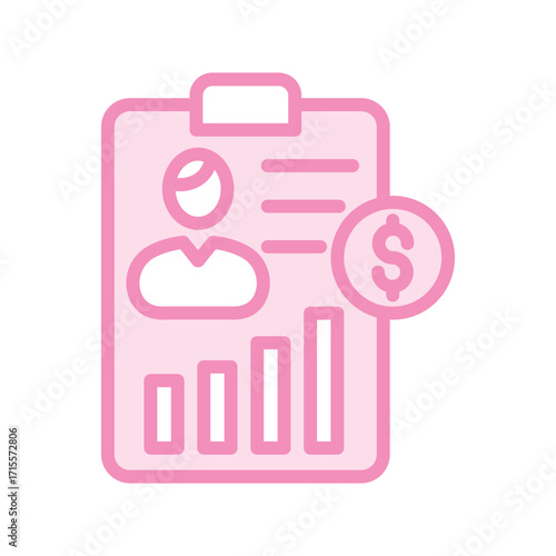 Investor Profile duotone line icon , vector, pixel perfect, illustrator file 
