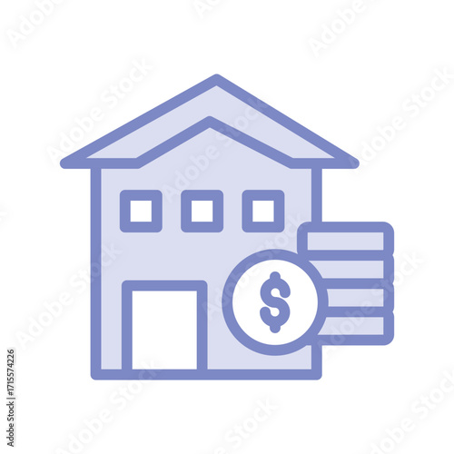 Real Estate Investment duotone line icon , vector, pixel perfect, illustrator file 
