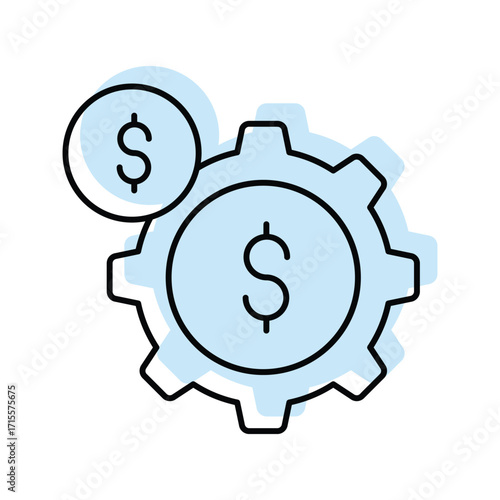 Asset Management color shadow thinline icon , vector, pixel perfect, illustrator file 
