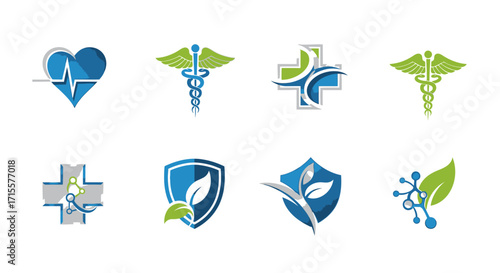 Medical Symbols Set for Healthcare Clinic and Pharmacy