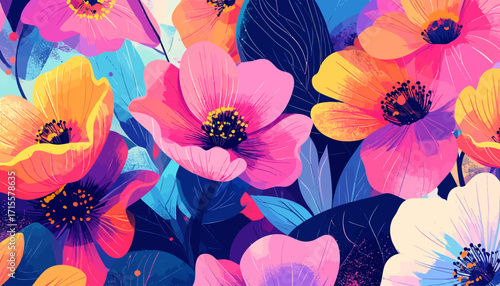 Vibrant Floral Symphony A Burst of Color and Beauty