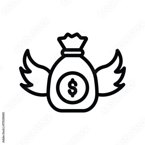 Angel Investor line icon , vector, pixel perfect, illustrator file 
