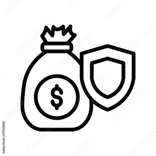 Asset Protection line icon , vector, pixel perfect, illustrator file 
